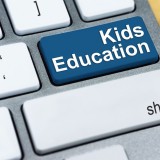 KidsEducationonbluekeyboardbutton_353117213